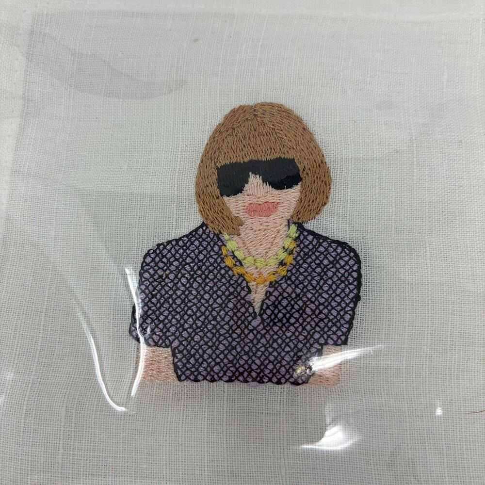 NEW LetterMade Linen Cocktail Napkins SET OF 4 Embroidered Barbara Streisand